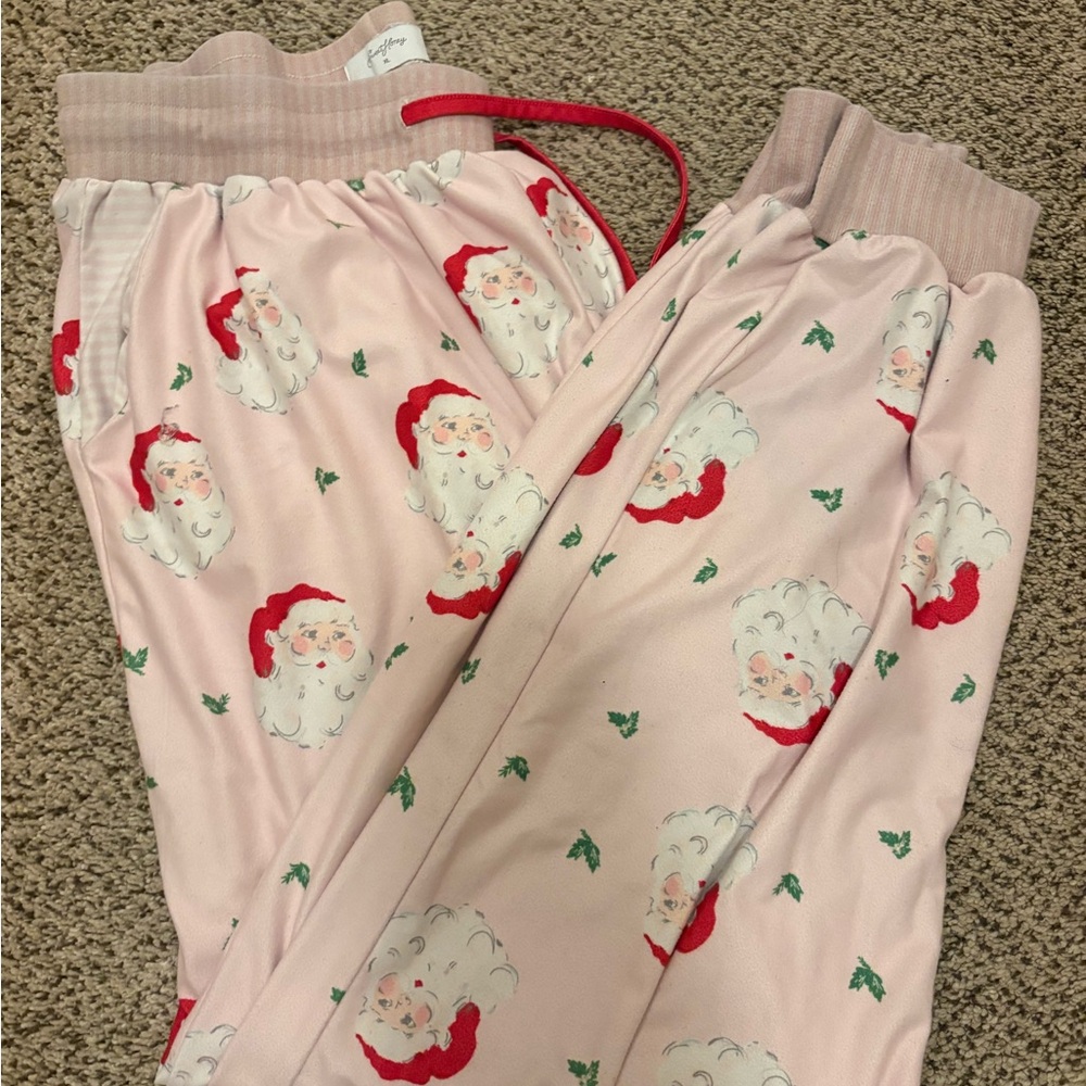 SweetHoney Pink Santa Pajama Bottoms